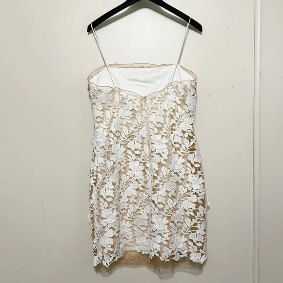 BHLDN Anthropologie Palmetto Lace Mini Dress 10 NWOT - Picture 5 of 11